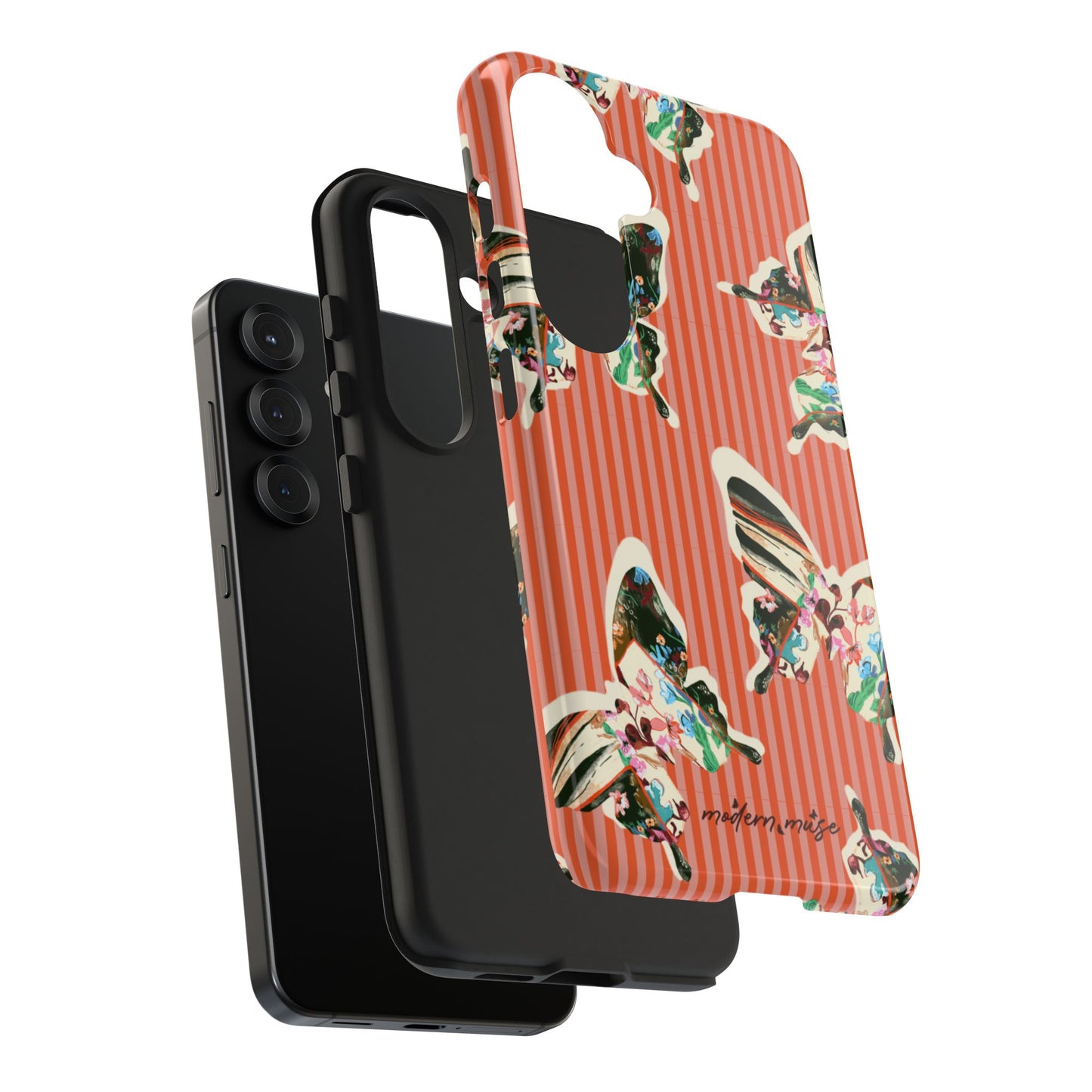 Red Stripe Butterfly Phone Case