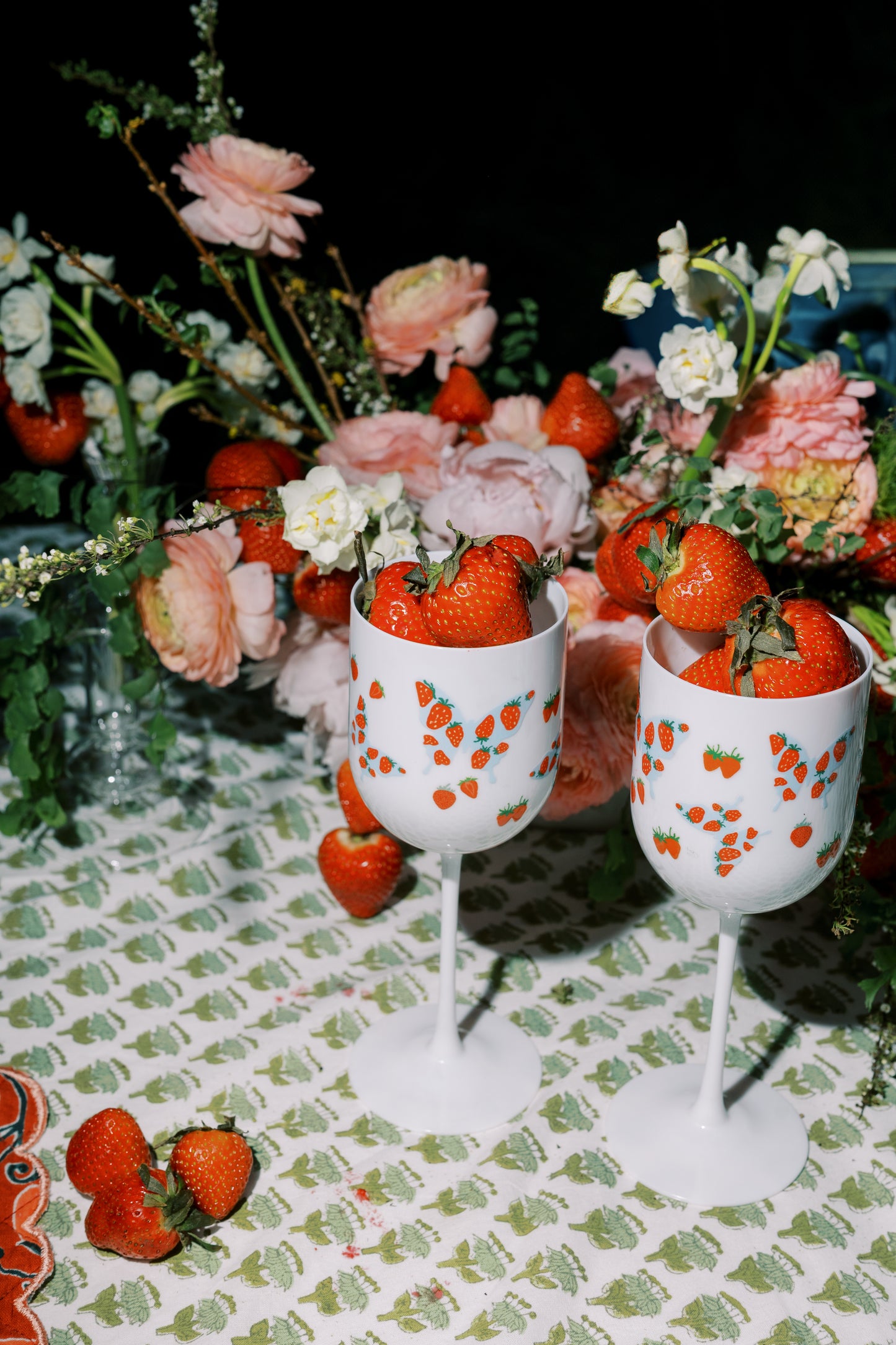 Strawberry Wine Glass