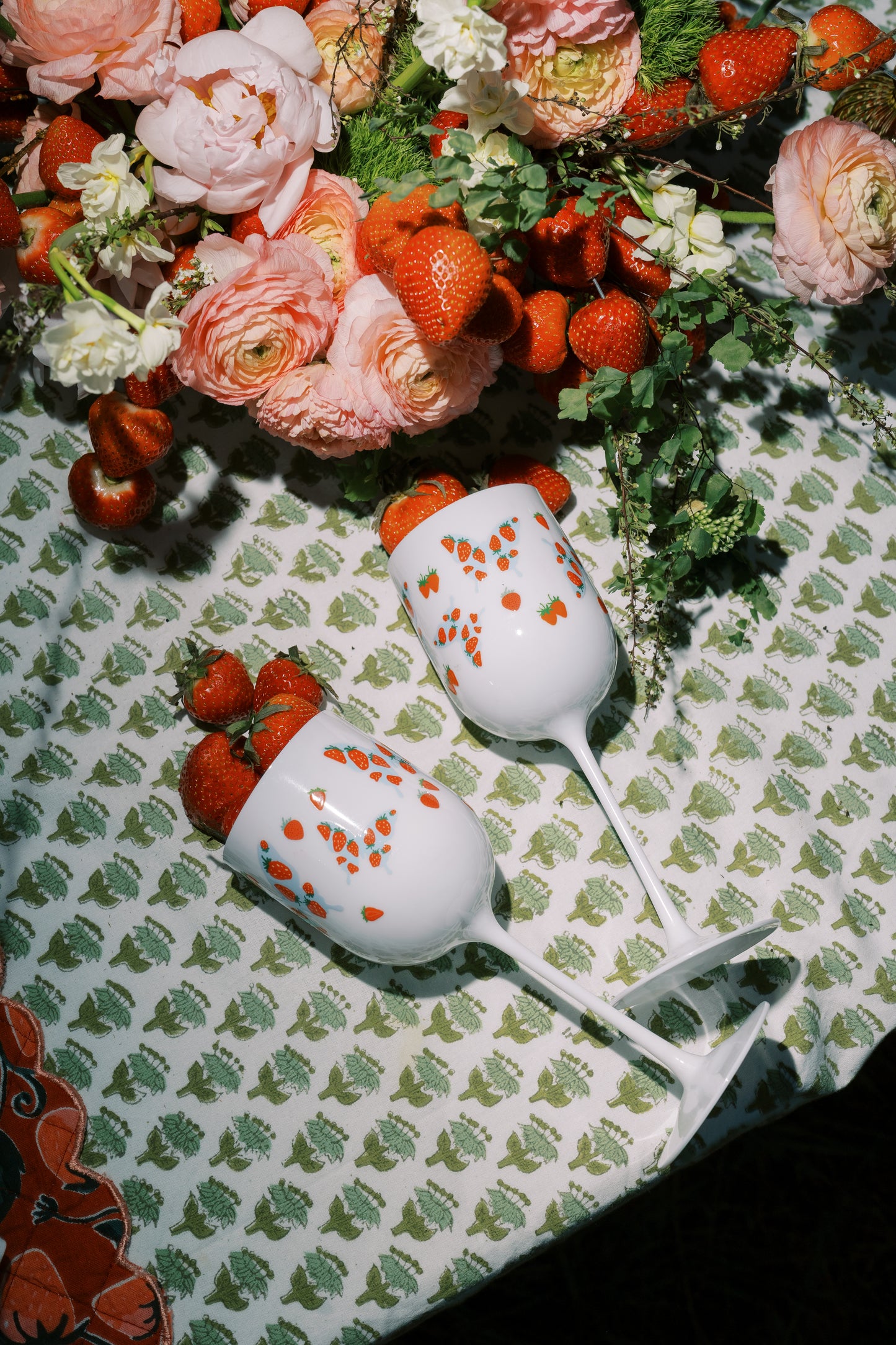 Strawberry Wine Glass