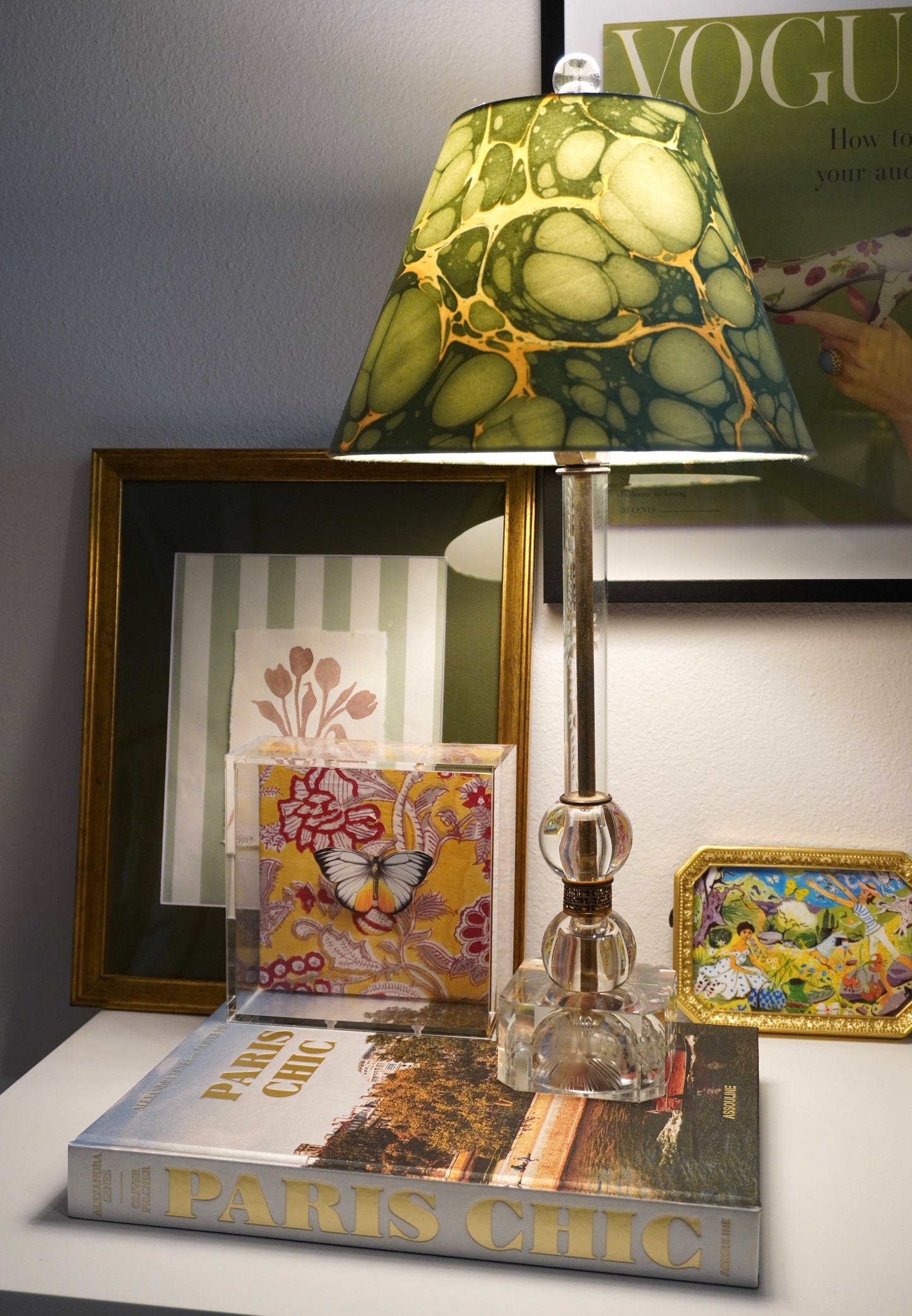 Yellow Block Print Butterfly