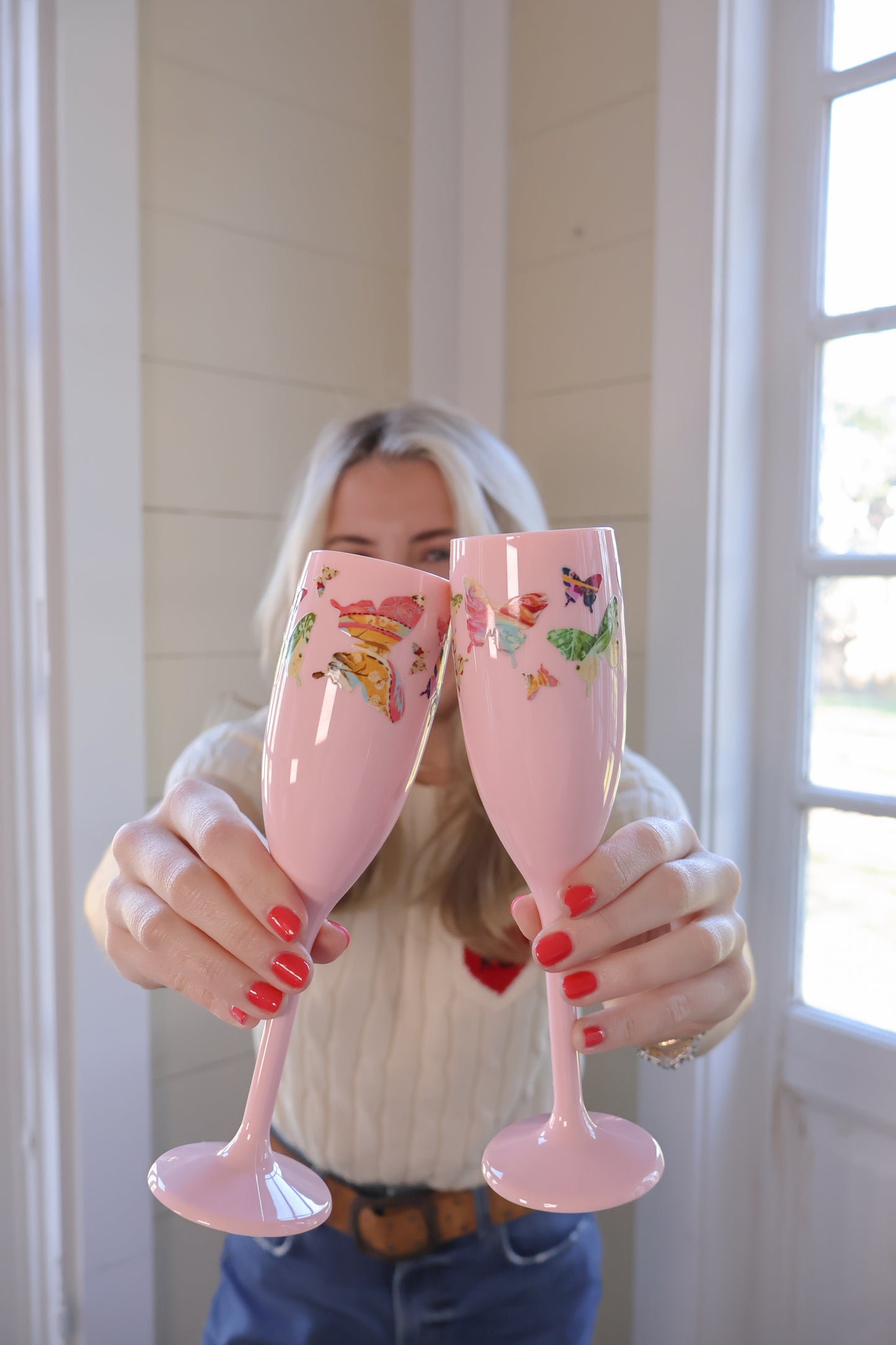 Valentine's Day Champagne Flute