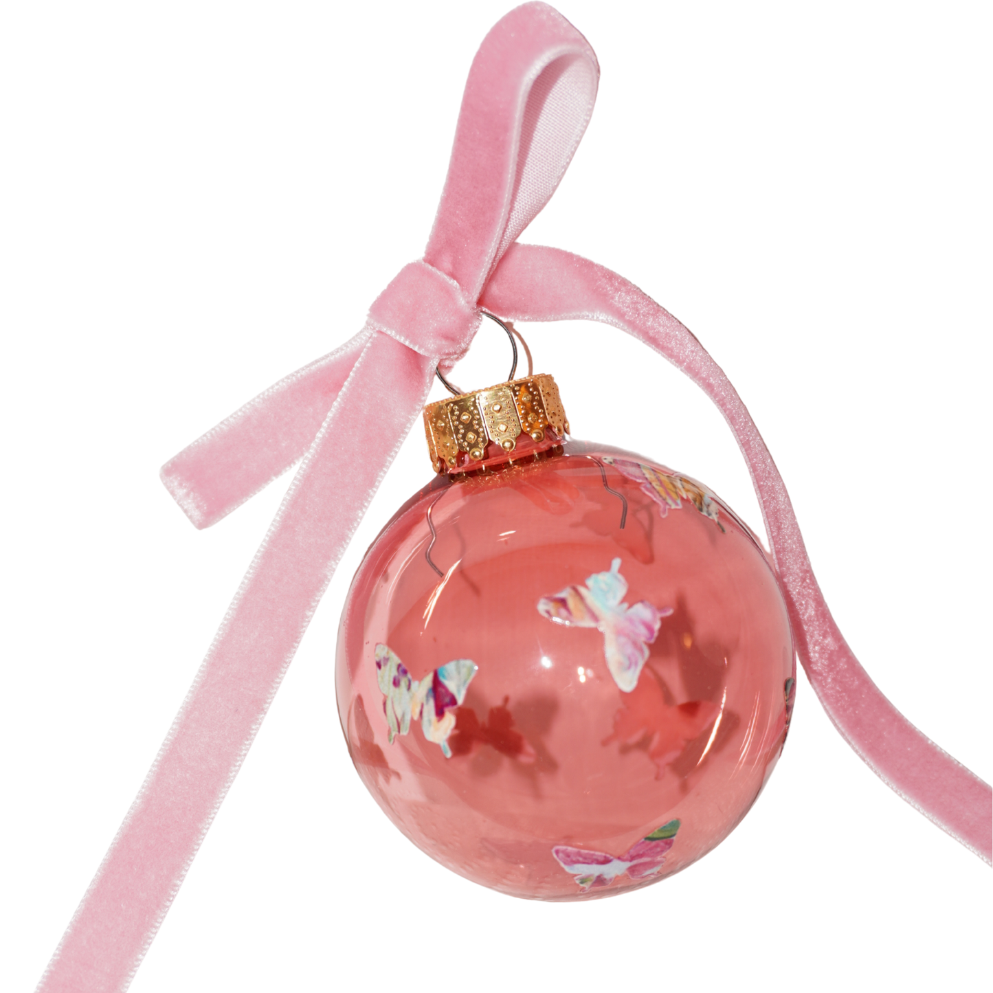 Rose Butterfly Ornament