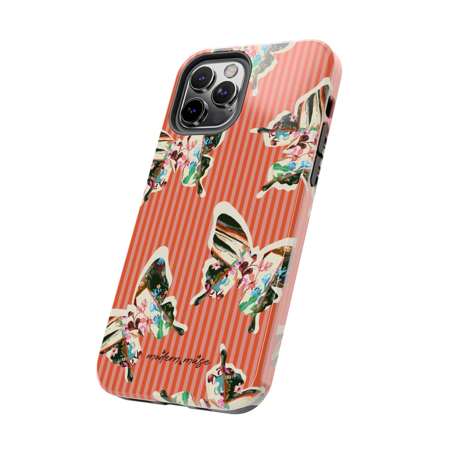 Red Stripe Butterfly Phone Case