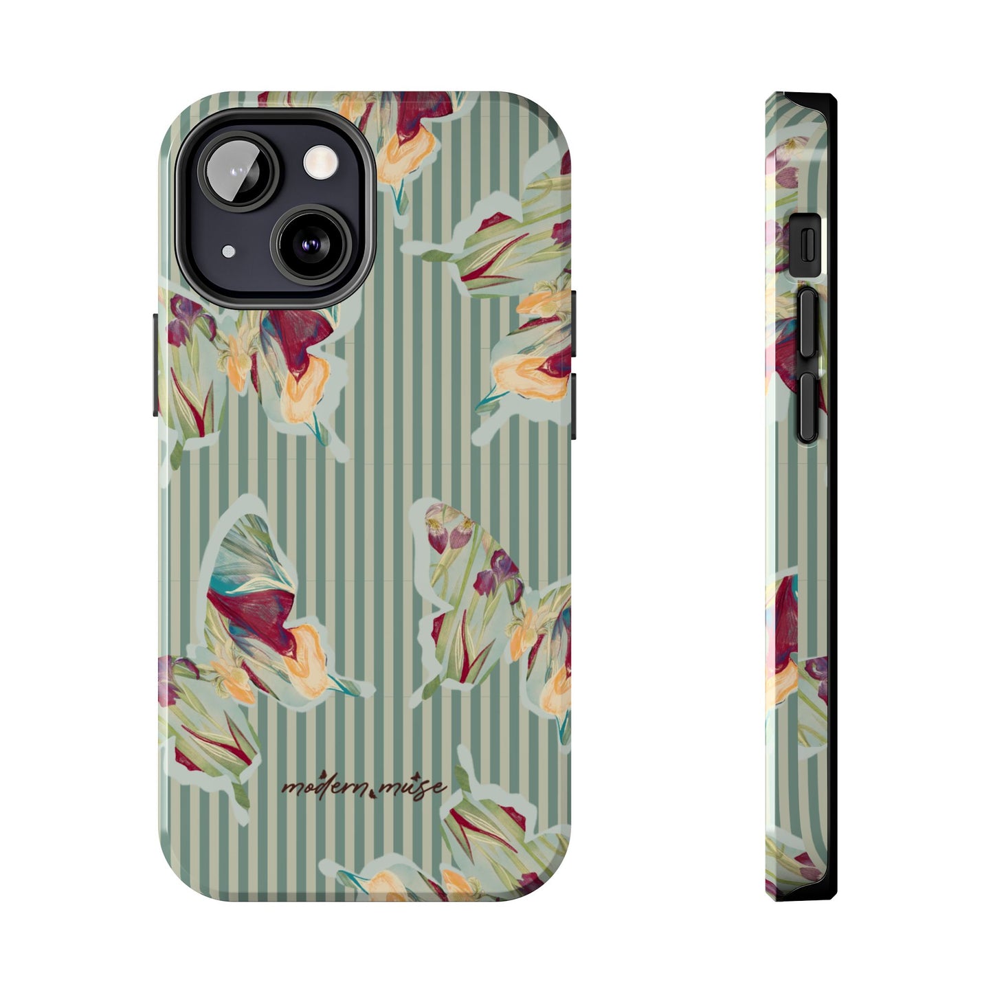 Blue Stripe Butterfly Phone Case