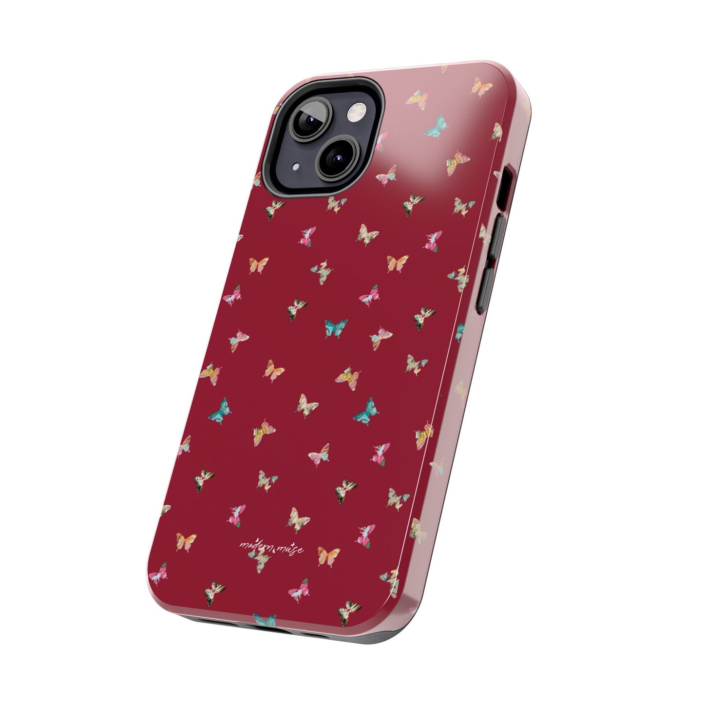 Mini Butterflies Cranberry Phone Case