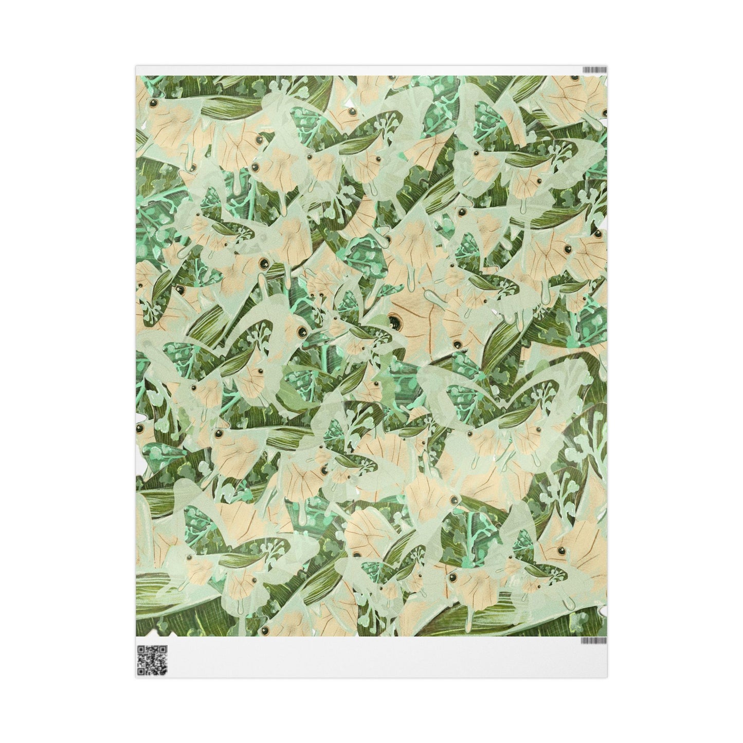 Green Butterfly Gift Wrap