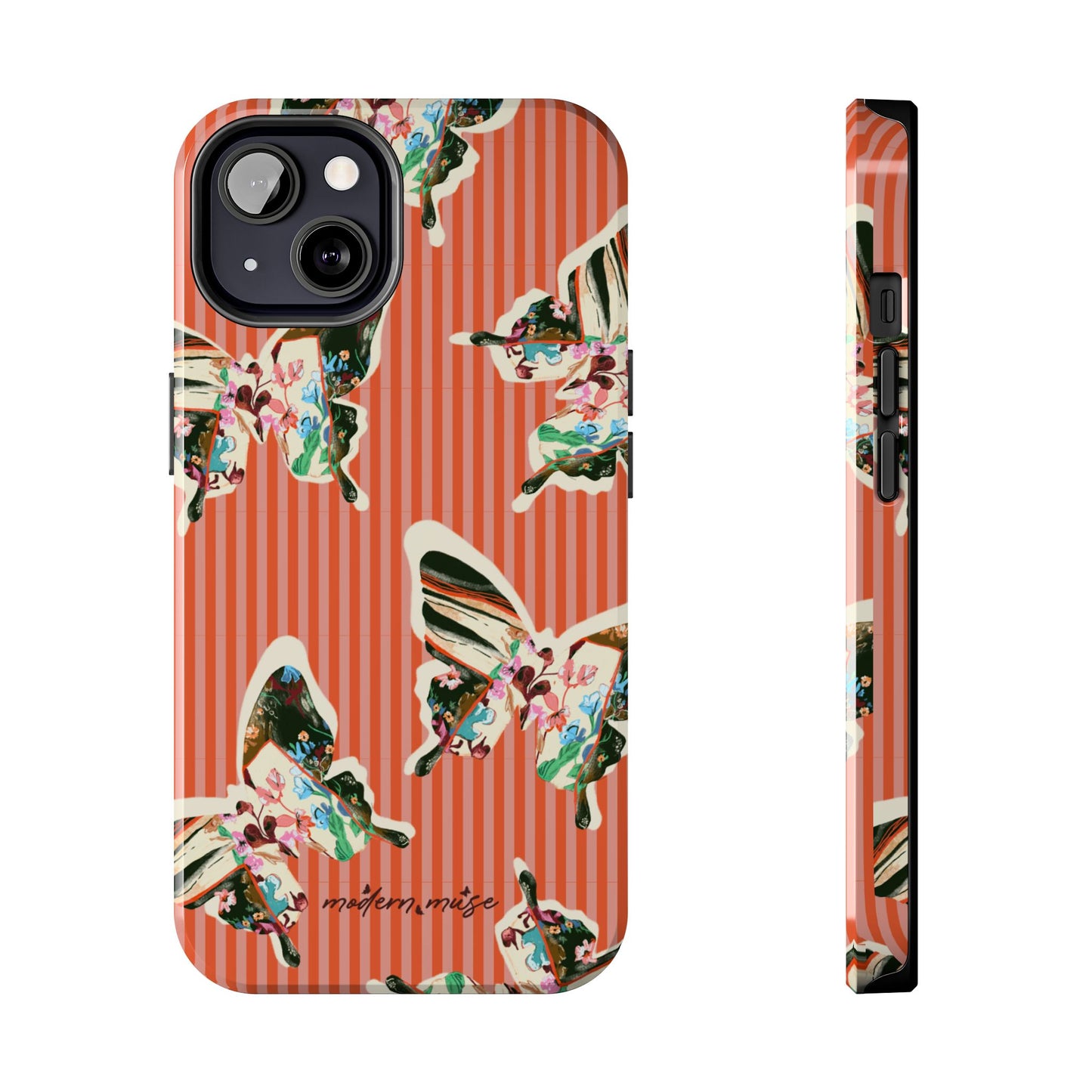 Red Stripe Butterfly Phone Case
