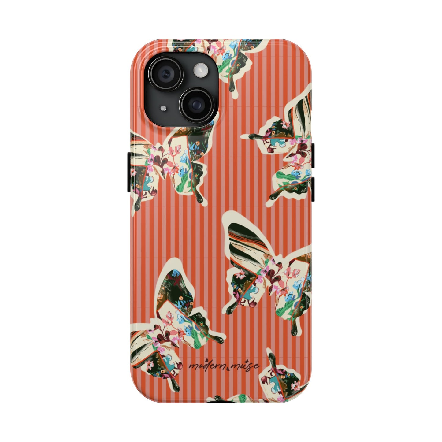 Red Stripe Butterfly Phone Case