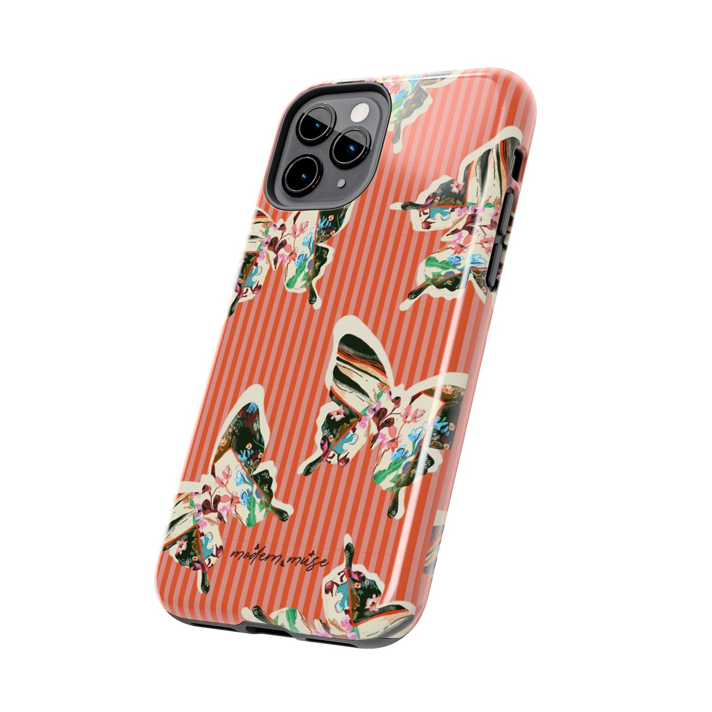 Red Stripe Butterfly Phone Case