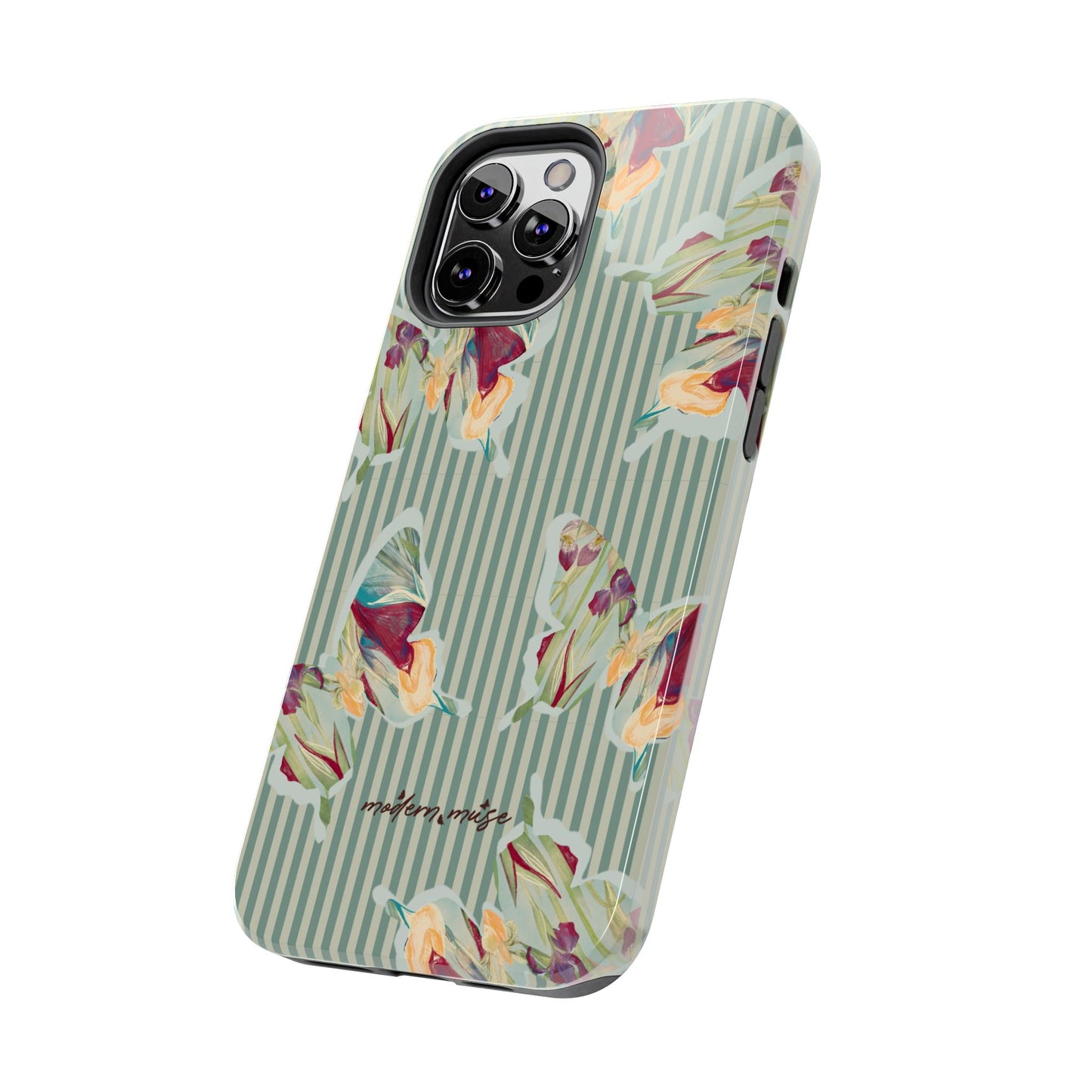 Blue Stripe Butterfly Phone Case
