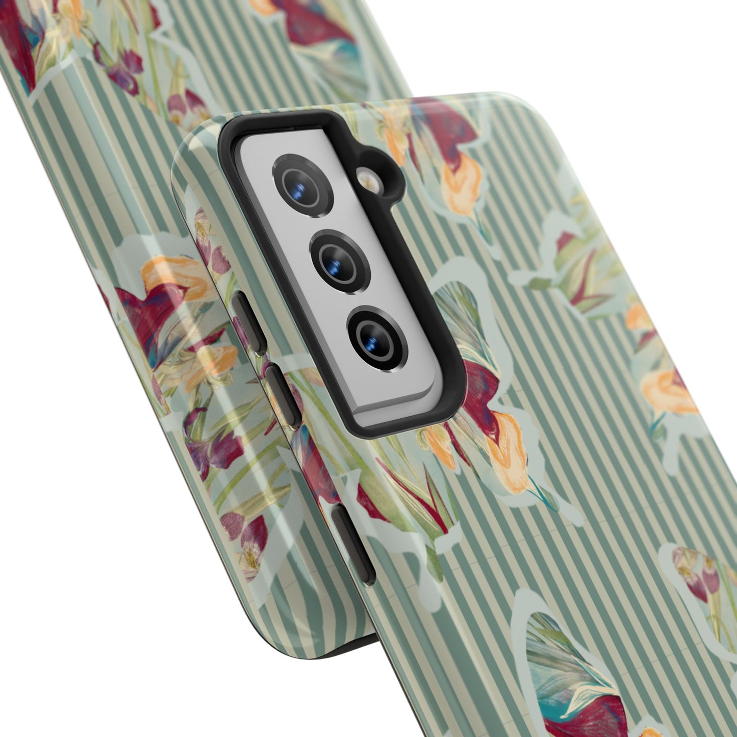 Blue Stripe Butterfly Phone Case