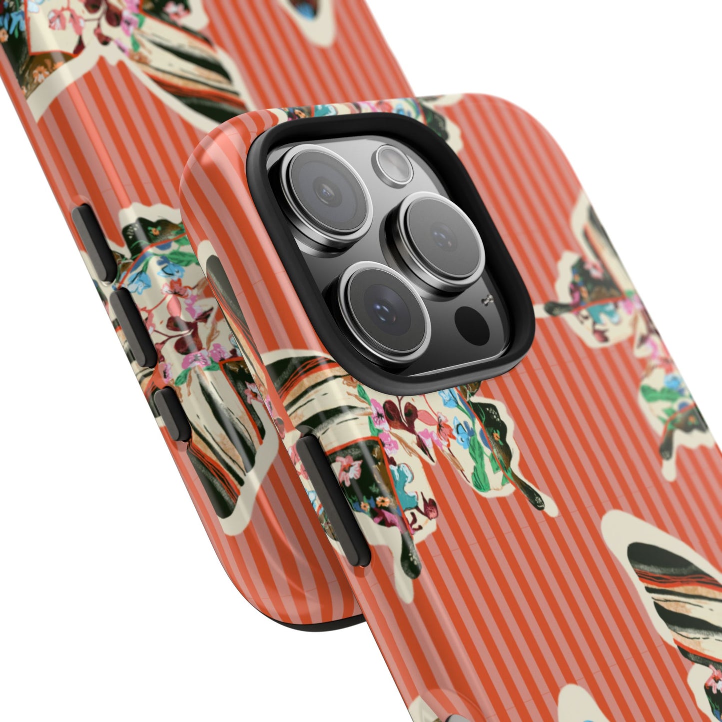 Red Stripe Butterfly Phone Case