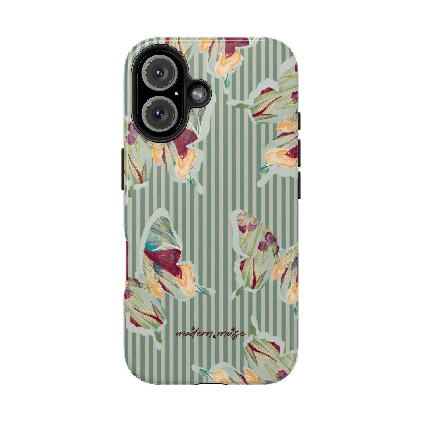 Blue Stripe Butterfly Phone Case