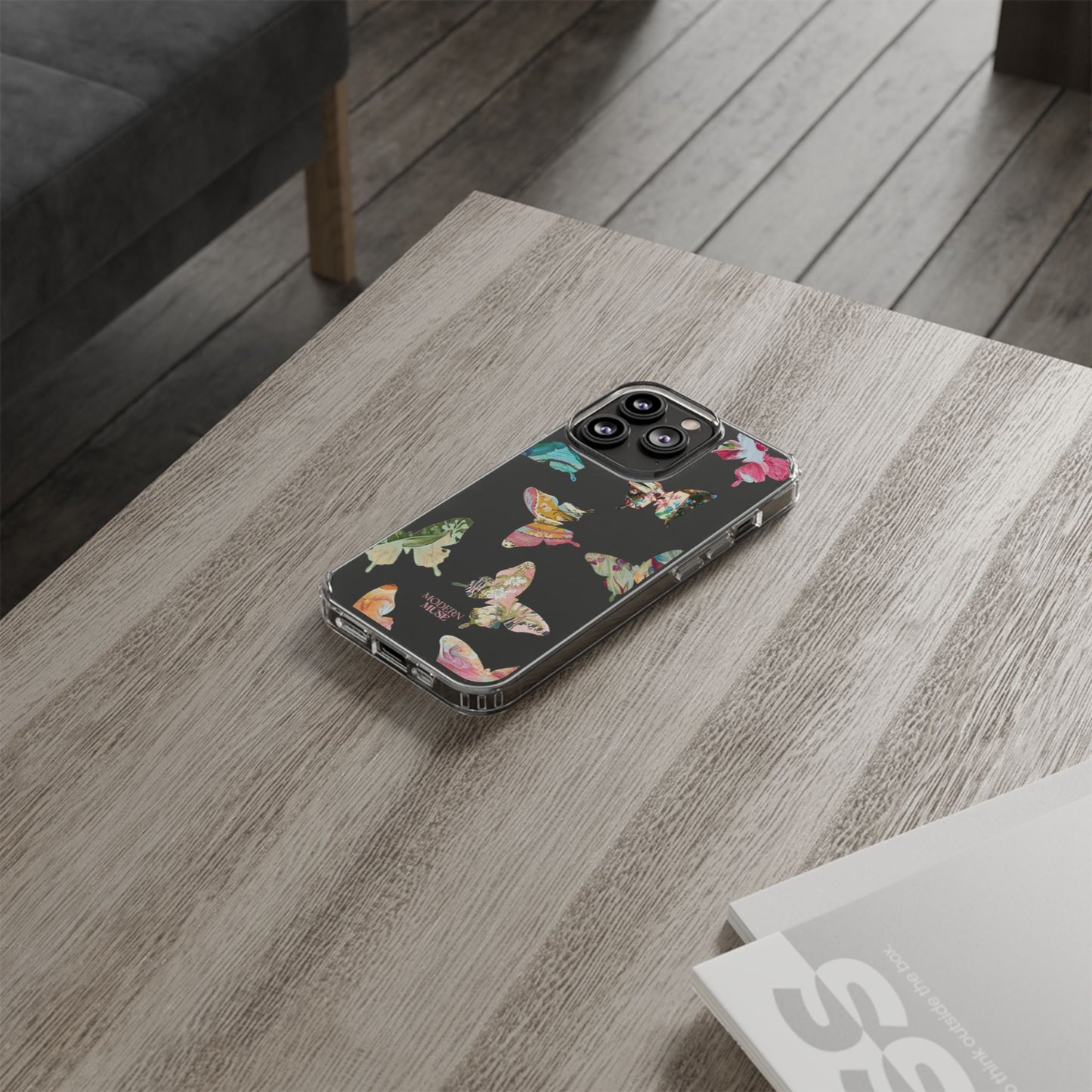 Clear Large Butterflies Phone Case