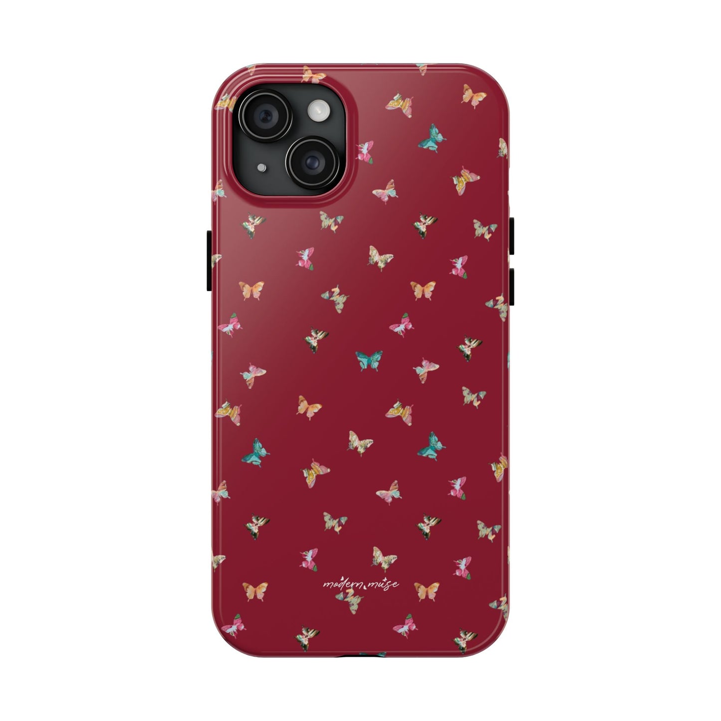 Mini Butterflies Cranberry Phone Case