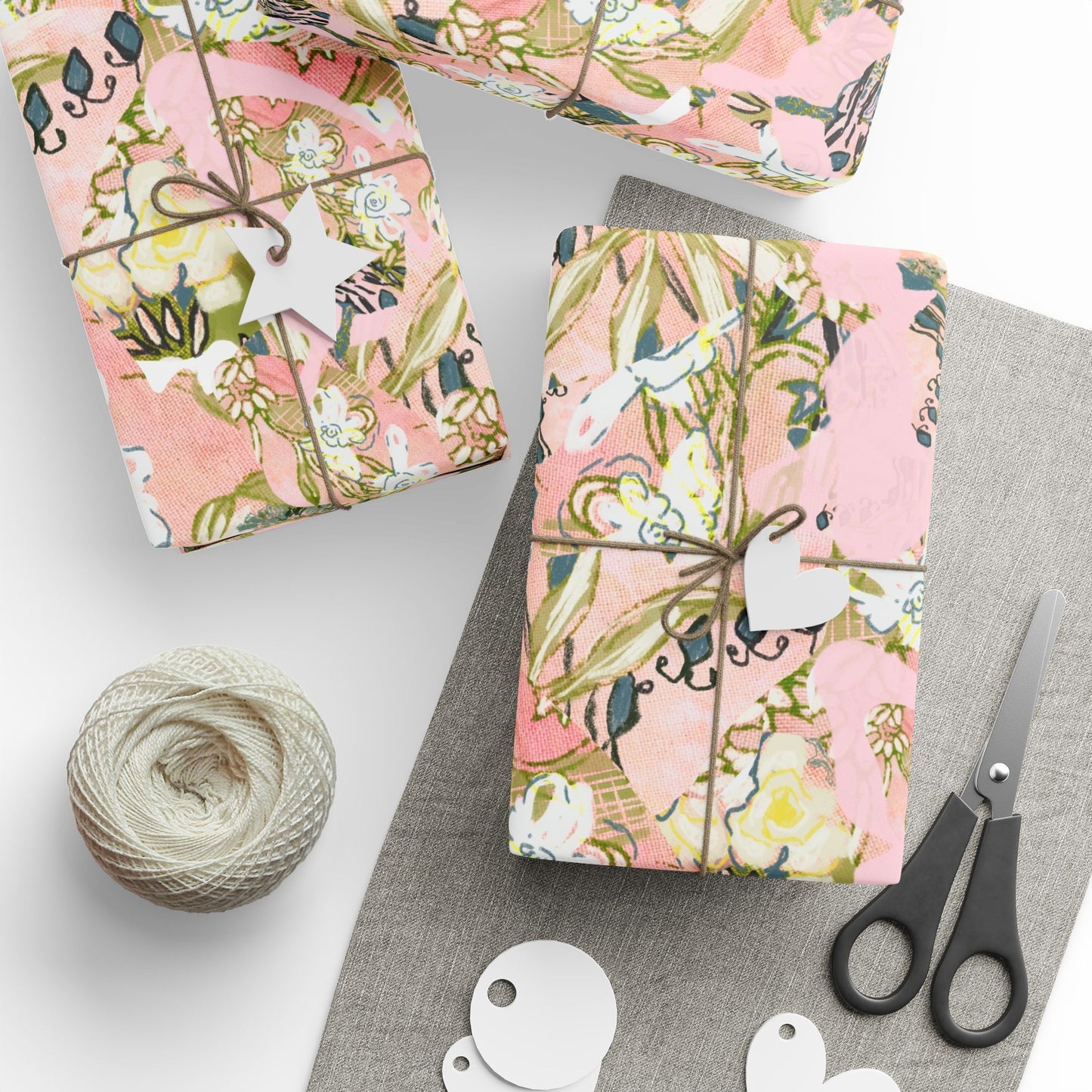 Light Pink Butterfly Gift Wrap