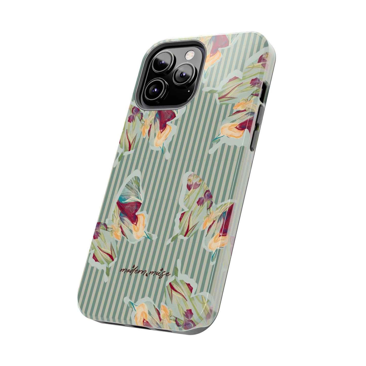 Blue Stripe Butterfly Phone Case