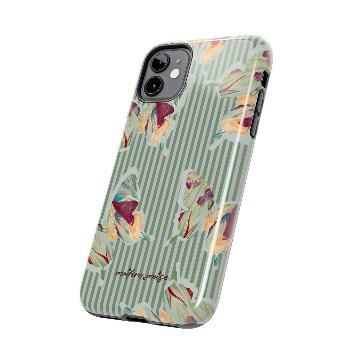 Blue Stripe Butterfly Phone Case