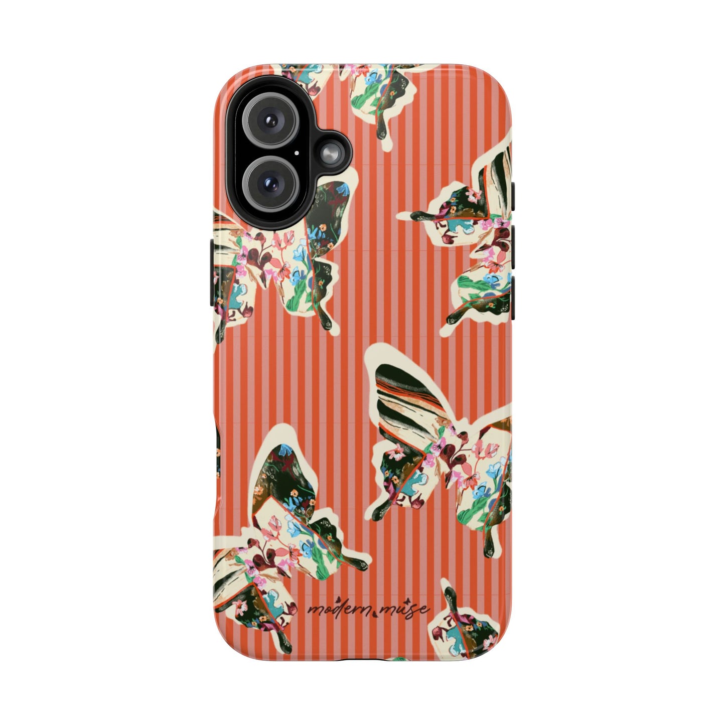 Red Stripe Butterfly Phone Case
