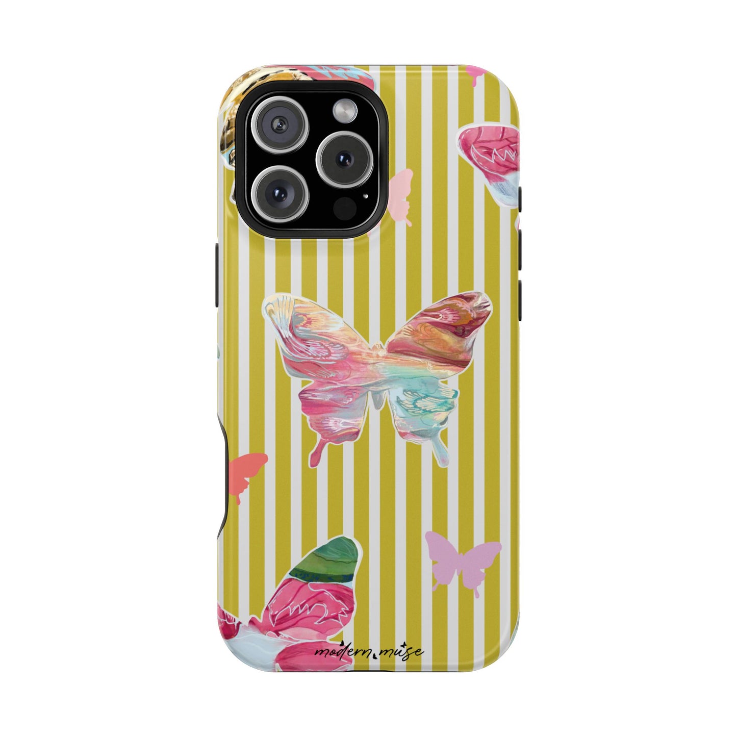 Stripe Butterfly Phone Case