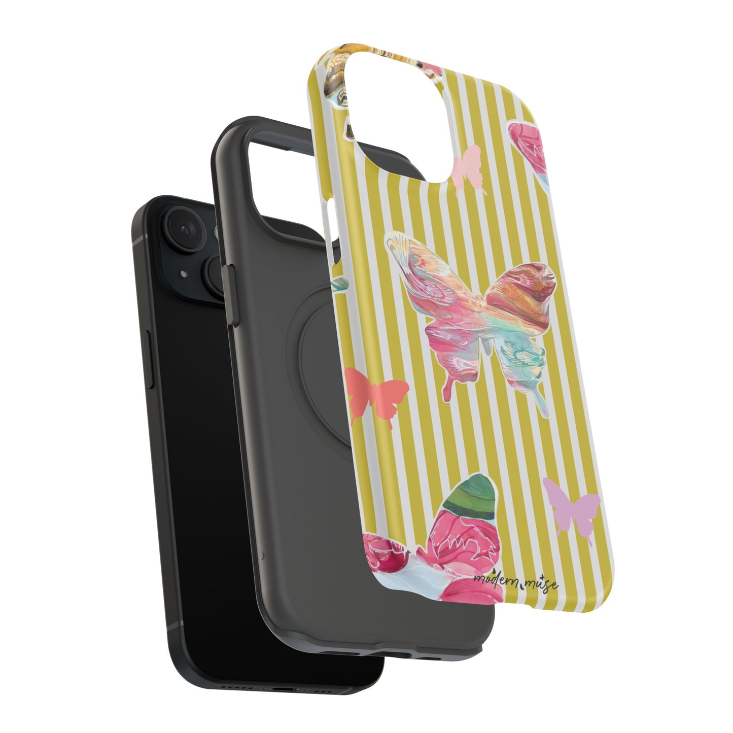 Stripe Butterfly Phone Case