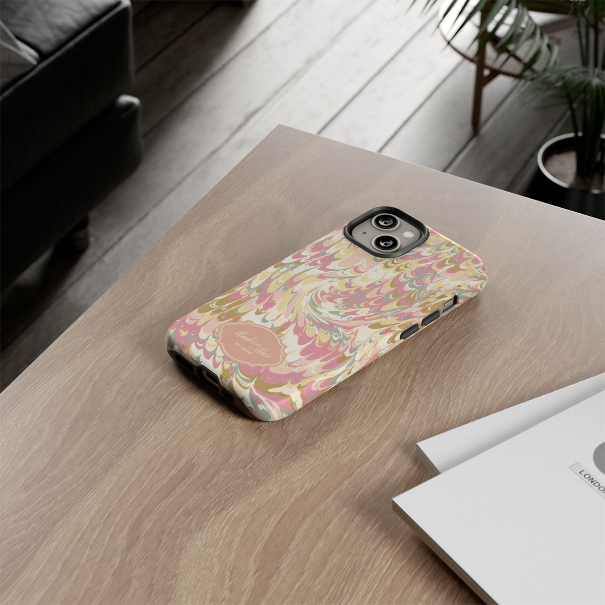 Peachy Italian Marble Phone Case