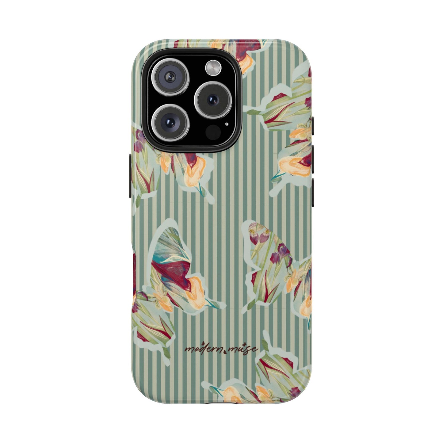 Blue Stripe Butterfly Phone Case