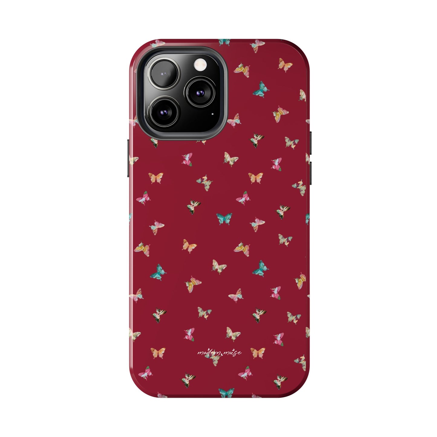 Mini Butterflies Cranberry Phone Case
