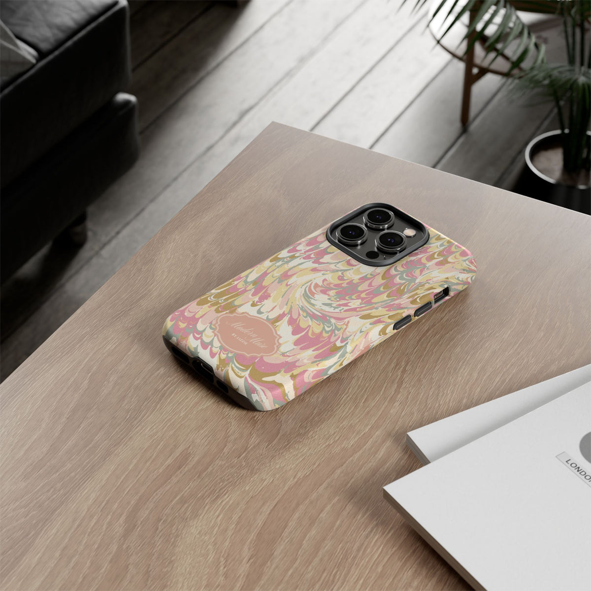 Peachy Italian Marble Phone Case