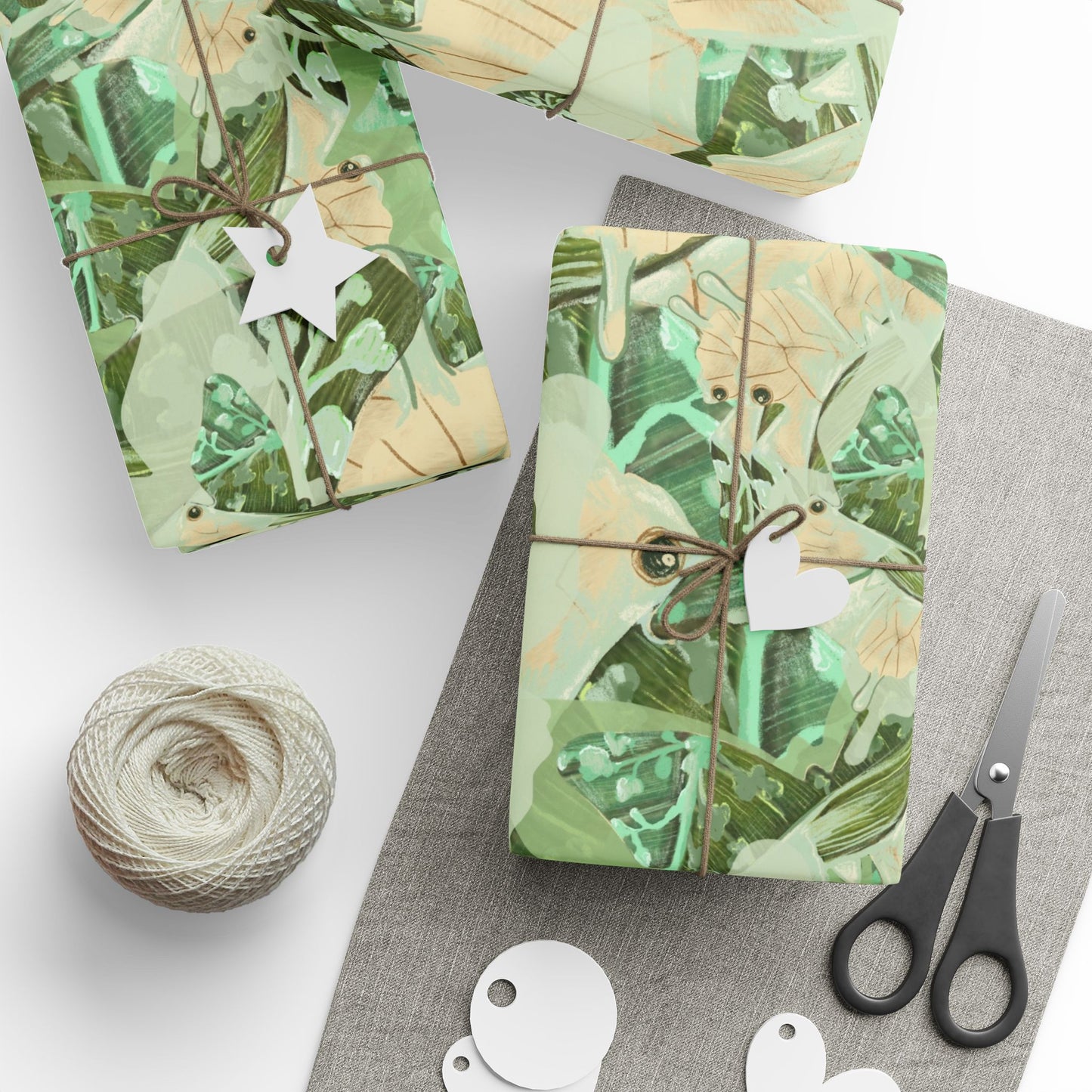 Green Butterfly Gift Wrap