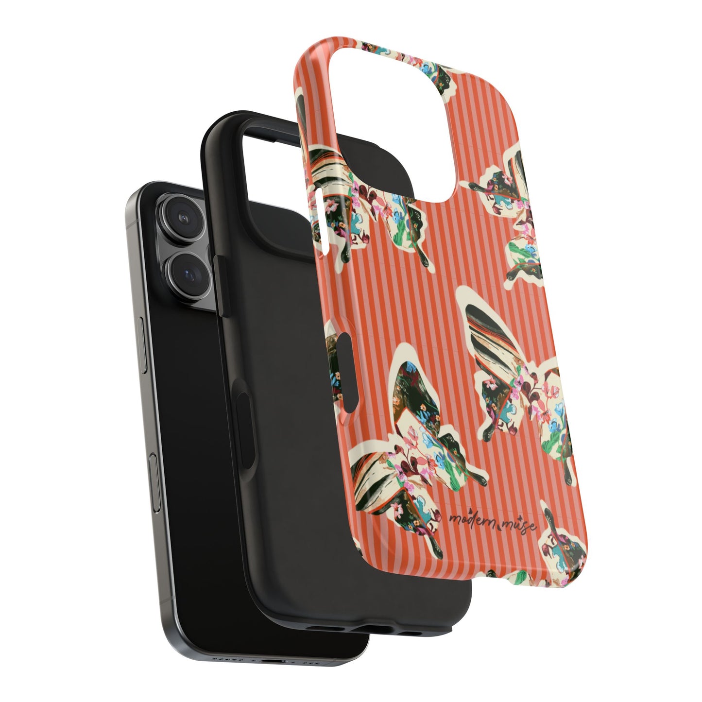 Red Stripe Butterfly Phone Case