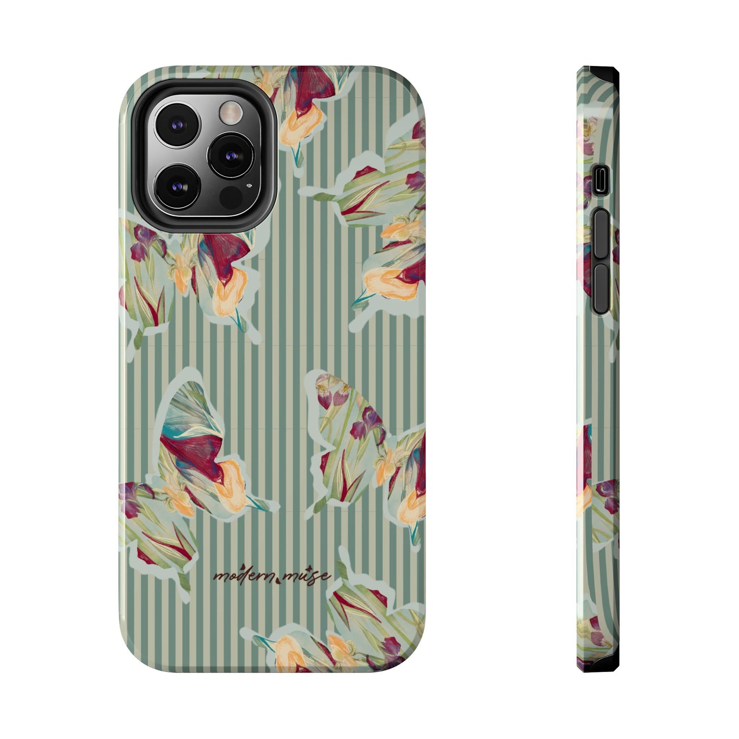 Blue Stripe Butterfly Phone Case