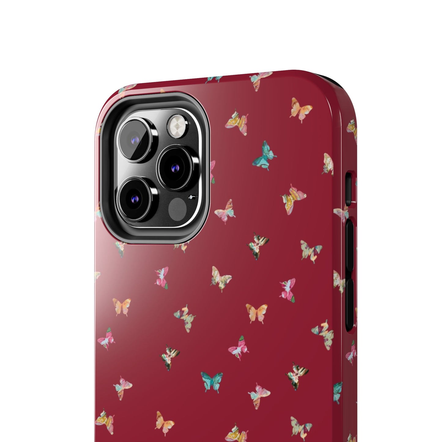 Mini Butterflies Cranberry Phone Case