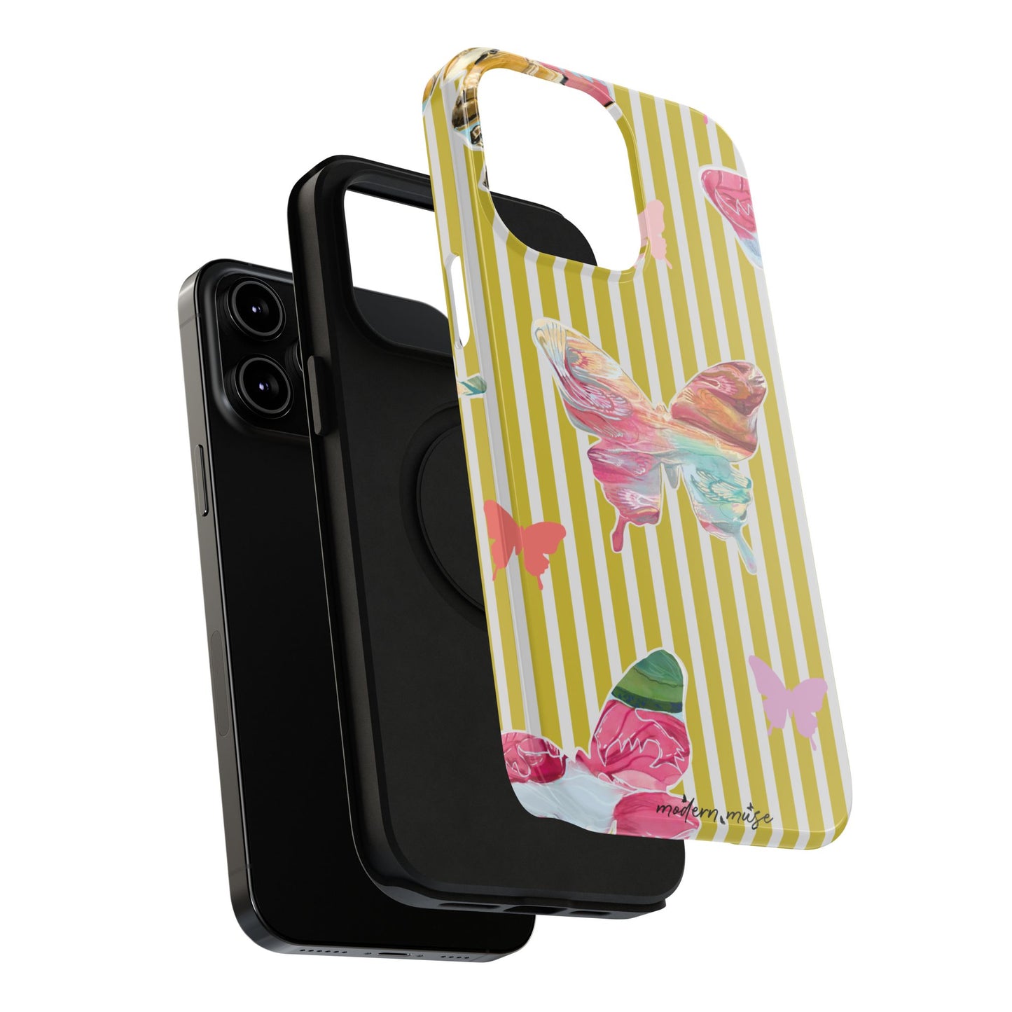 Stripe Butterfly Phone Case