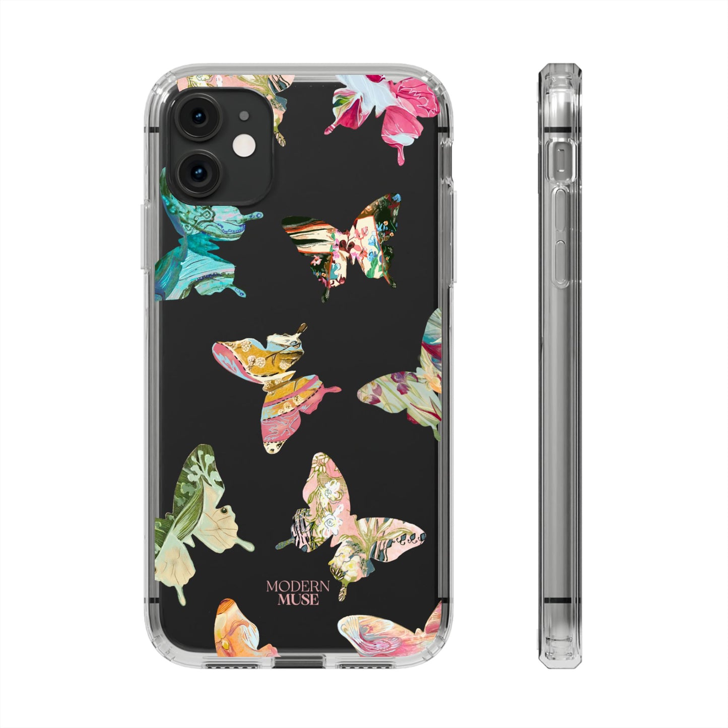 Clear Large Butterflies Phone Case