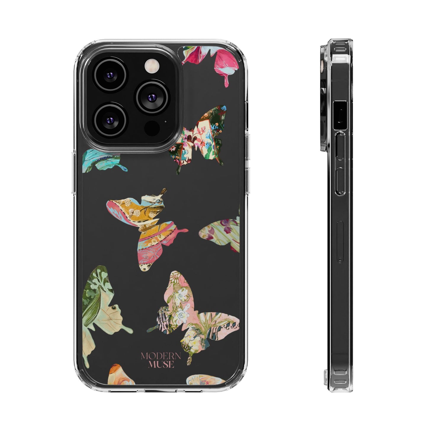 Clear Large Butterflies Phone Case