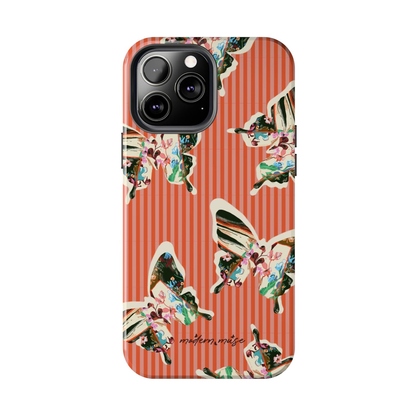 Red Stripe Butterfly Phone Case