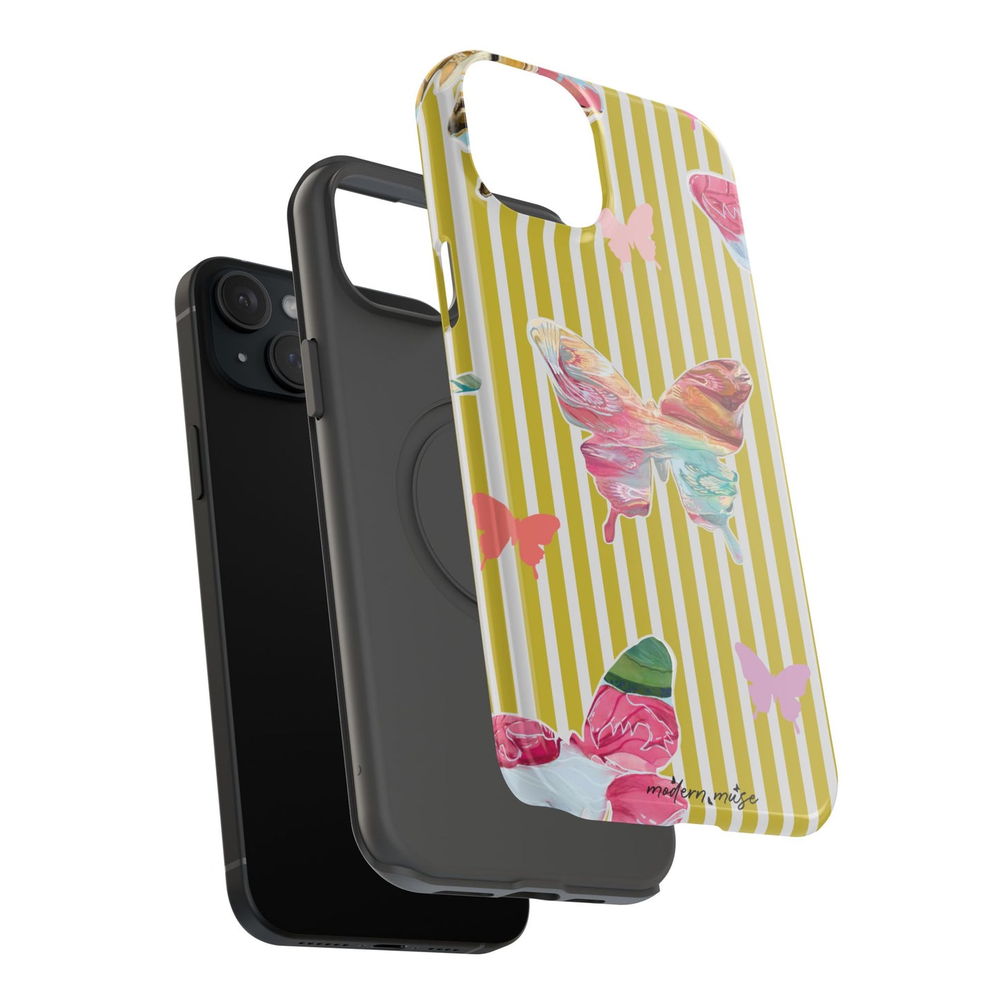 Stripe Butterfly Phone Case