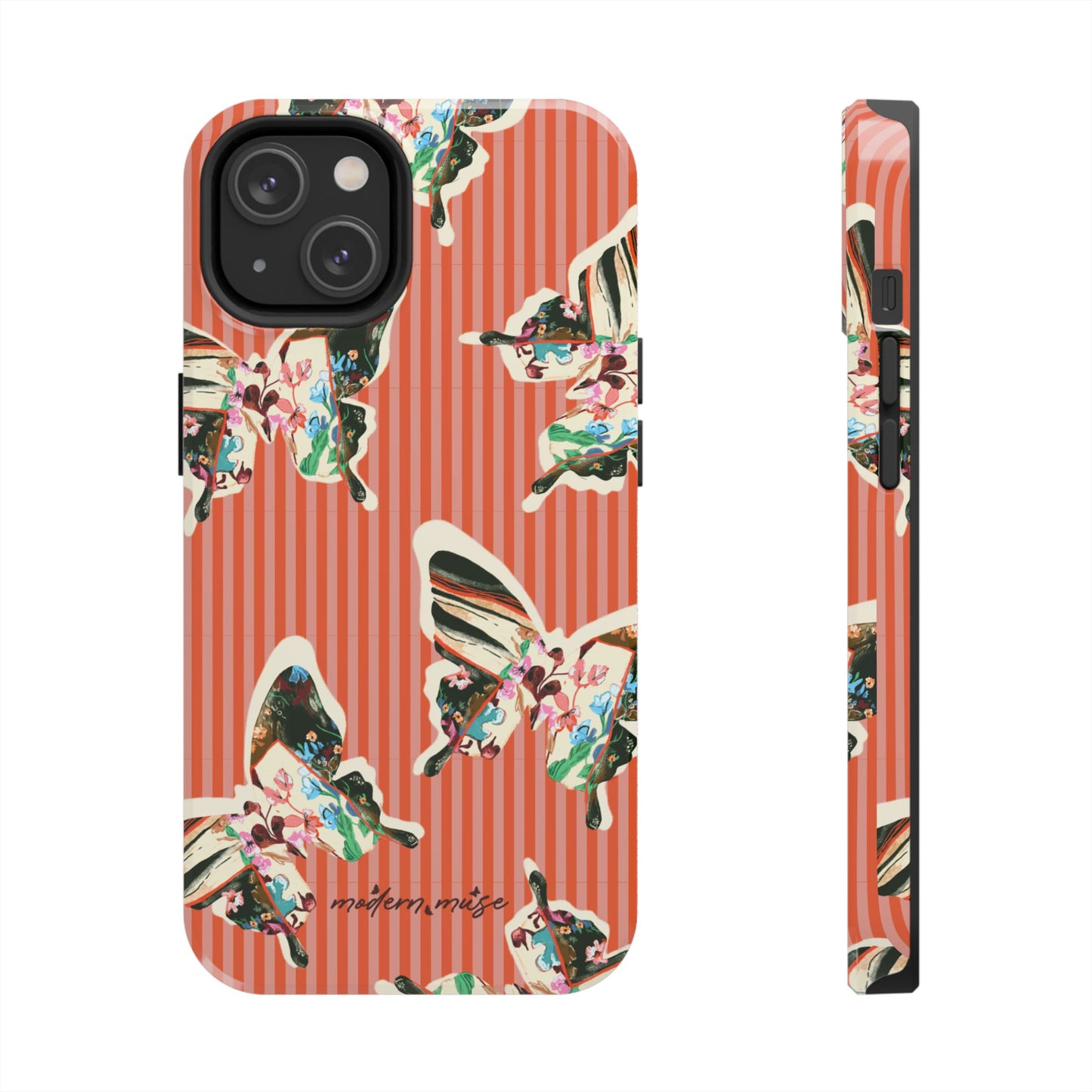 Red Stripe Butterfly Phone Case