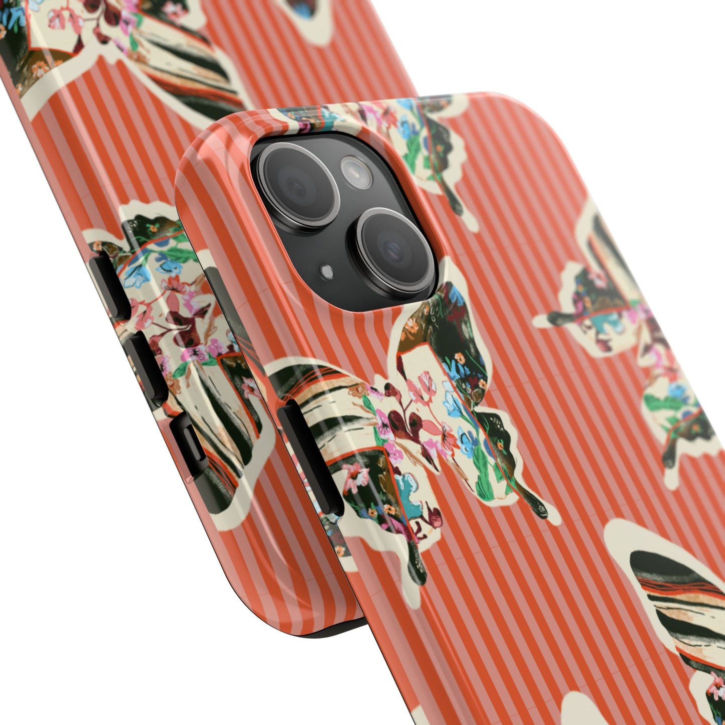 Red Stripe Butterfly Phone Case