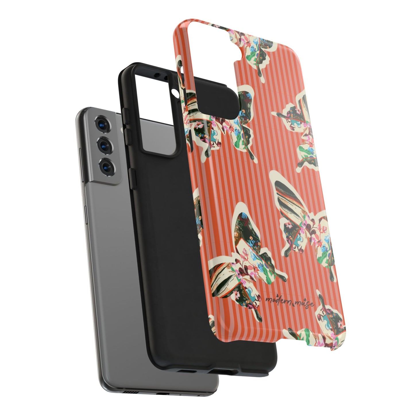 Red Stripe Butterfly Phone Case