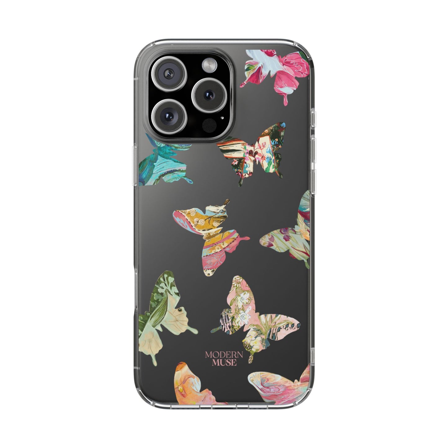 Clear Large Butterflies Phone Case