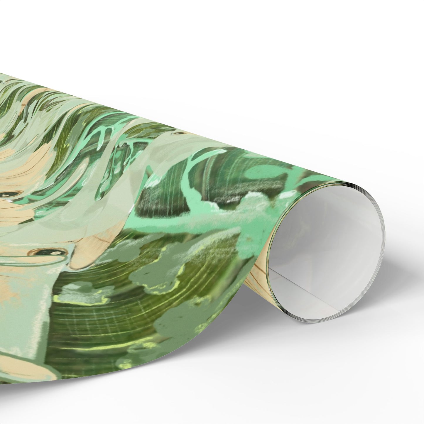 Green Butterfly Gift Wrap