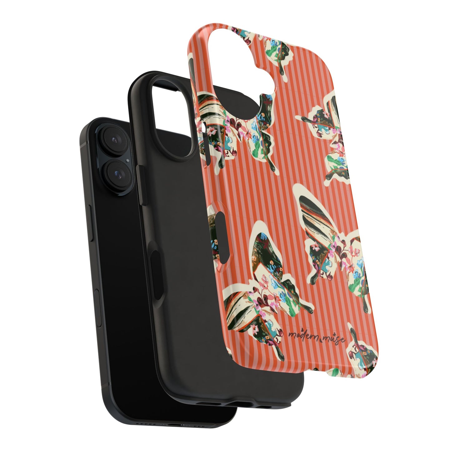 Red Stripe Butterfly Phone Case