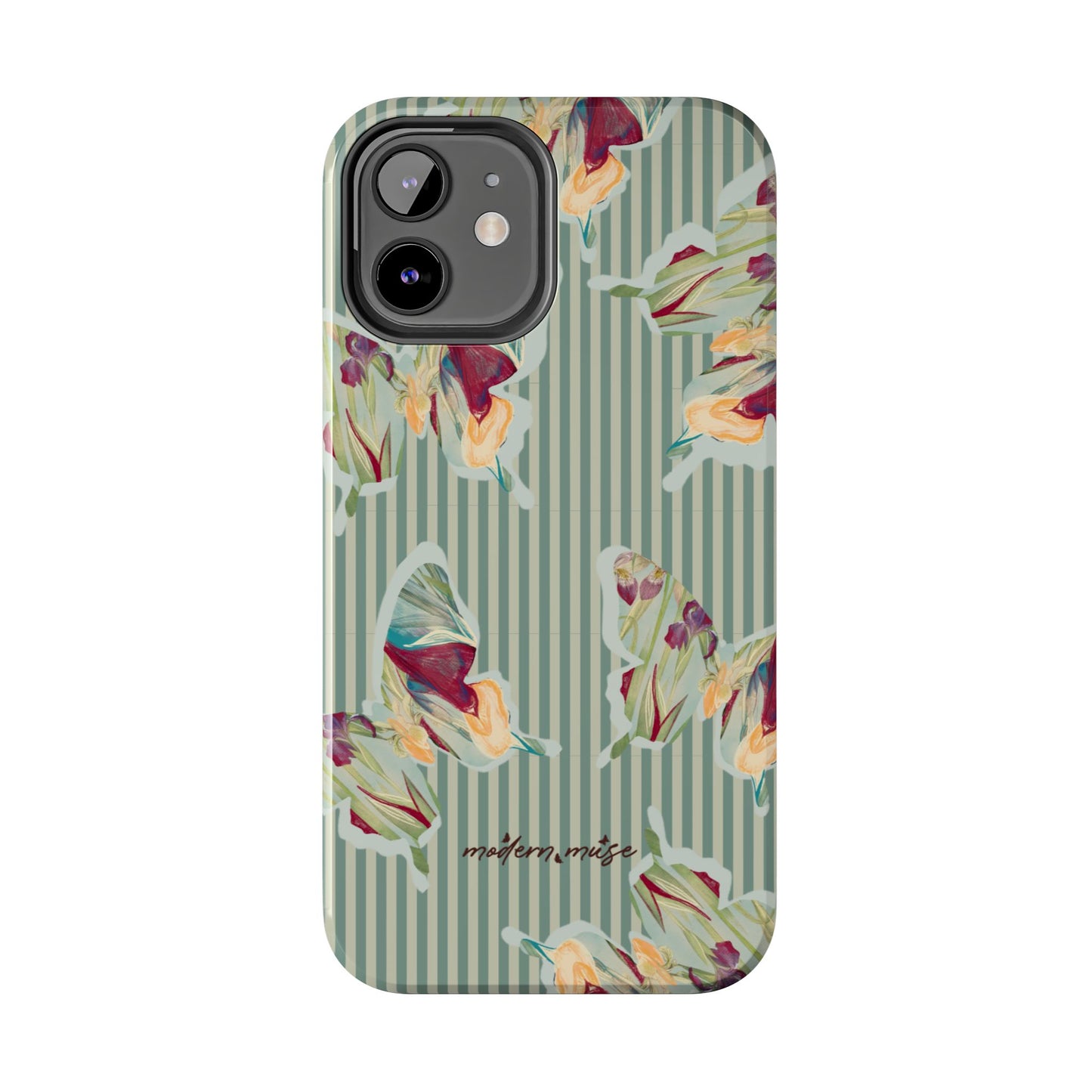 Blue Stripe Butterfly Phone Case