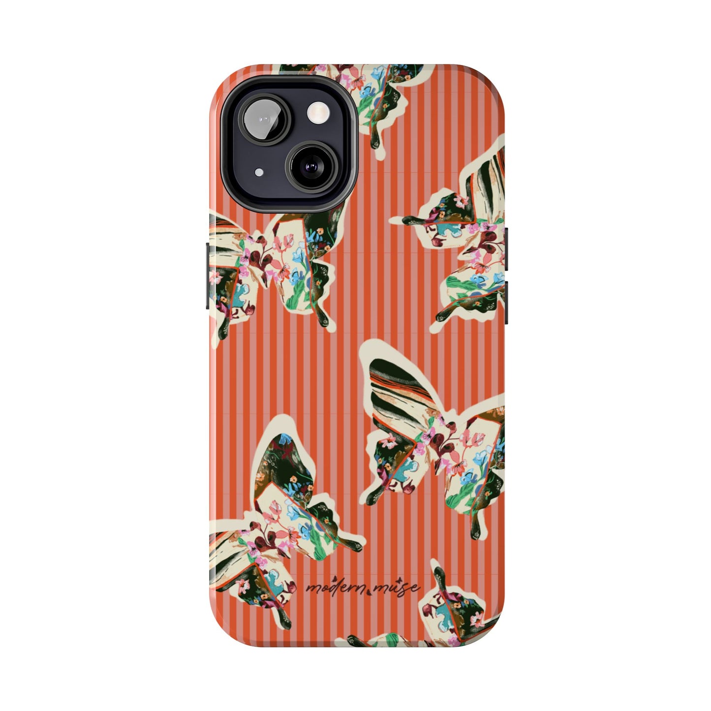 Red Stripe Butterfly Phone Case