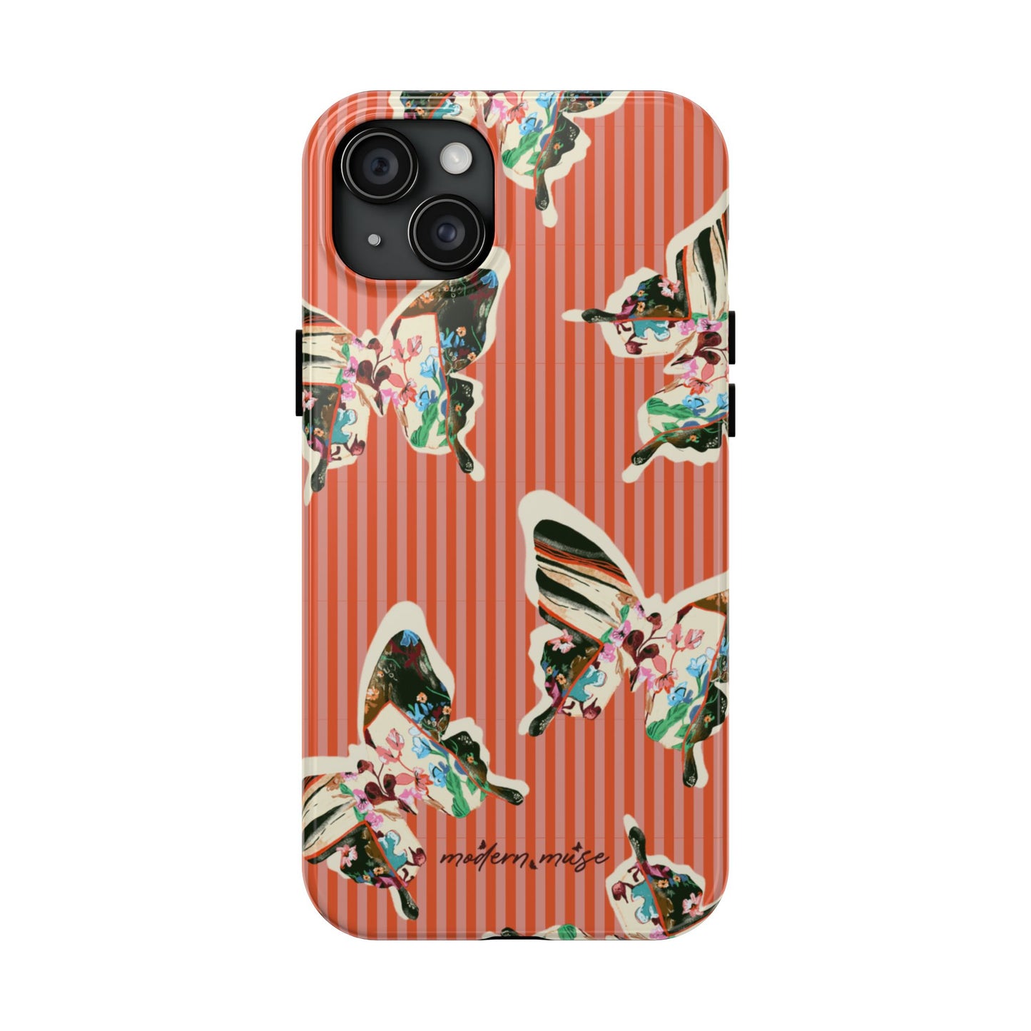 Red Stripe Butterfly Phone Case
