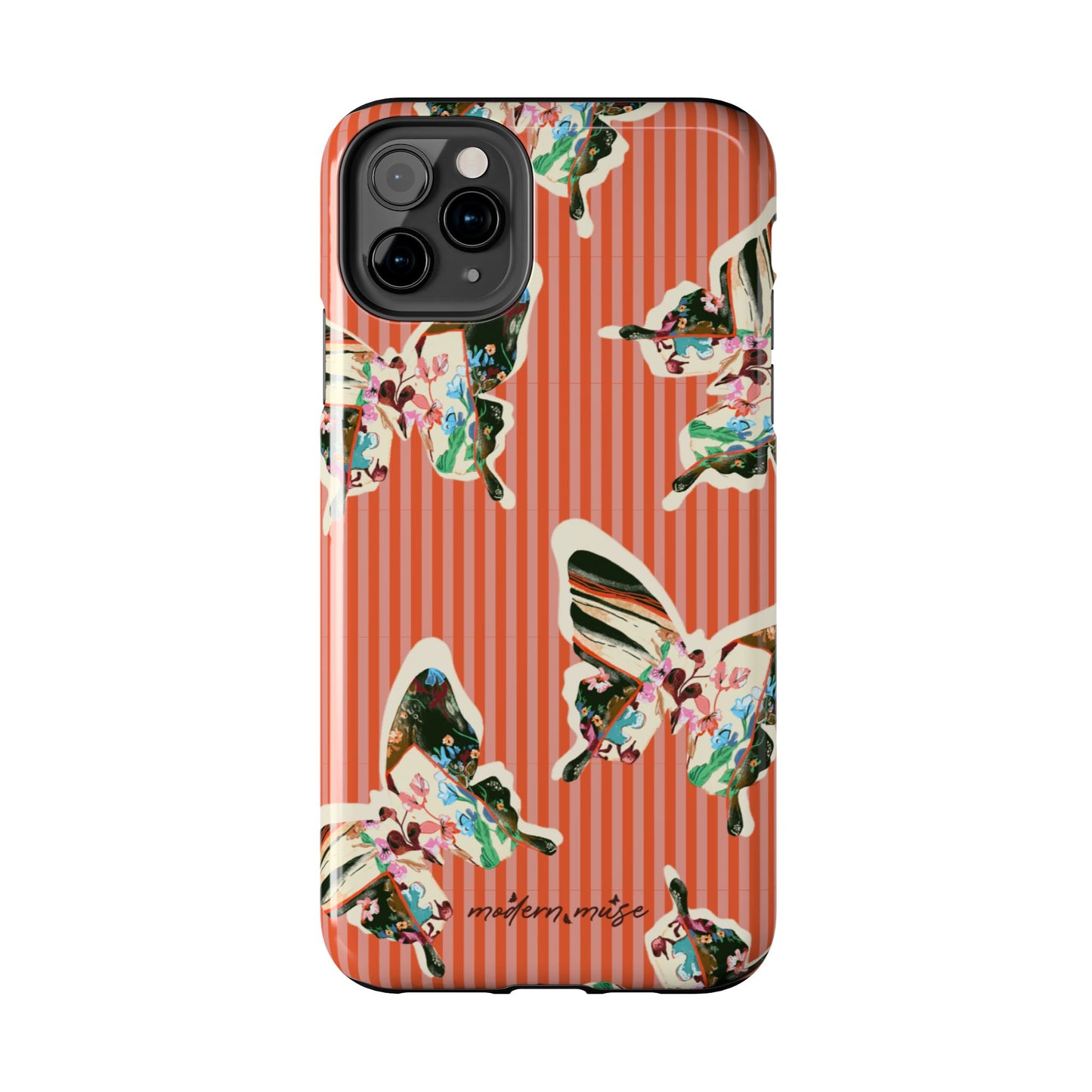 Red Stripe Butterfly Phone Case