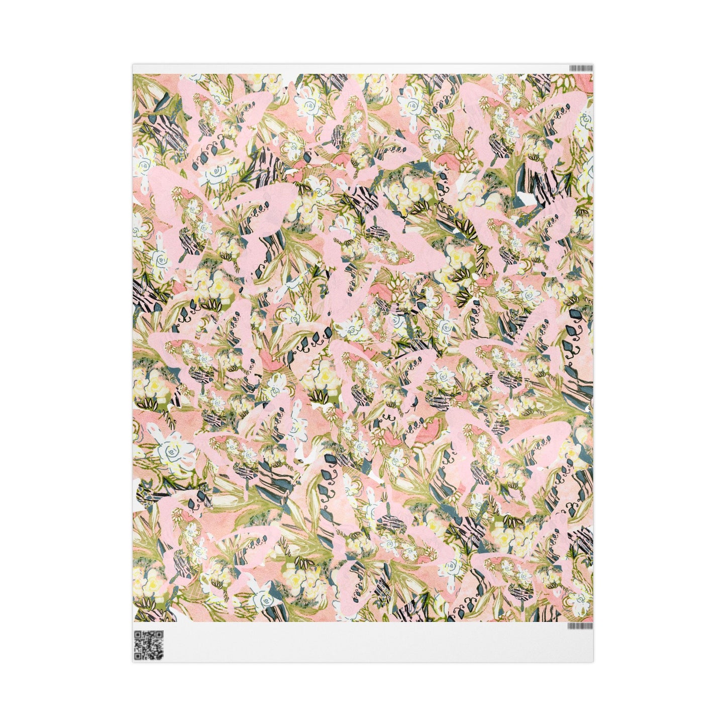 Light Pink Butterfly Gift Wrap