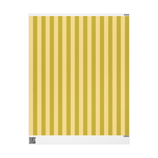 Yellow and Green Stripe Gift Wrap